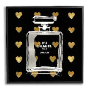 Stupell Glam Brand Perfume Hearts Pattern Framed Giclee Art by Madeline Blake - 24 x 24 - White
