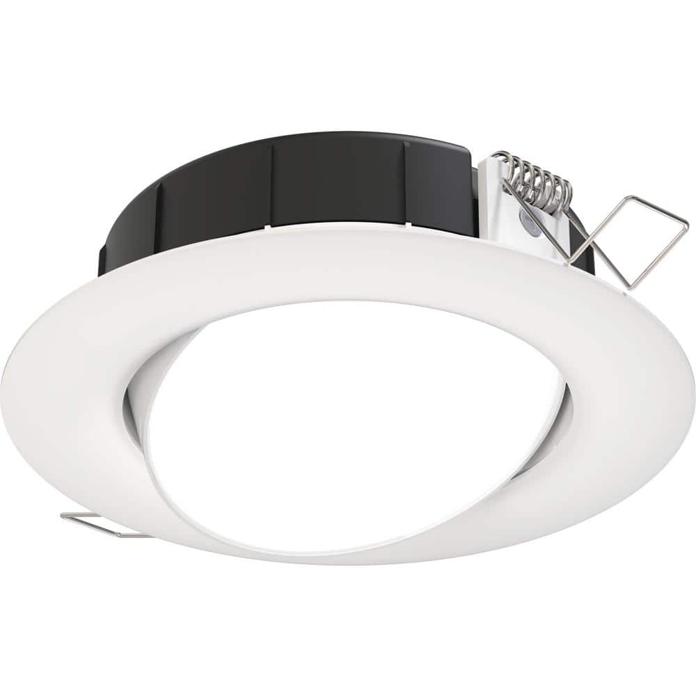 4-Inch Adjustable White LED Recessed Downlight with Trim