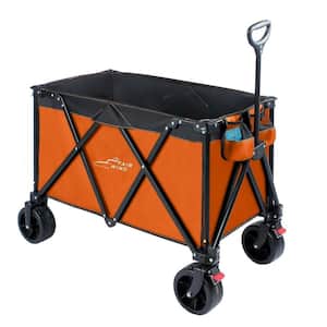 10 cu. ft. Metal Garden Cart, Orange