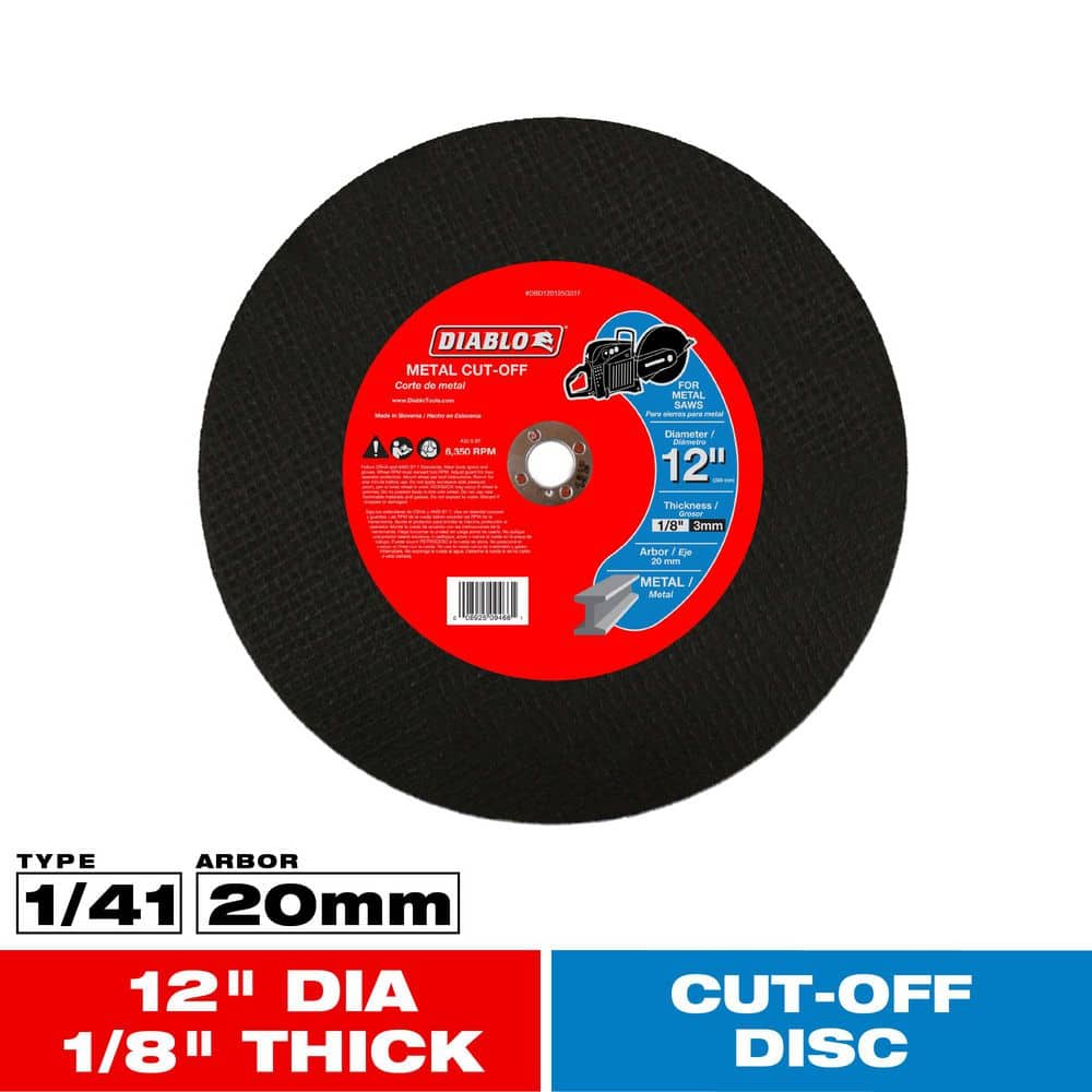 12 in. x 1/8 in. x 20 mm Metal Cut-Off Blade price history on PriceWatchPro