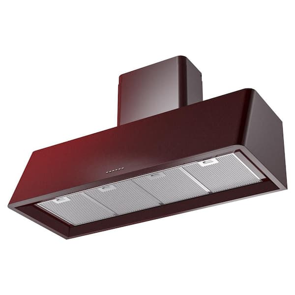 UAG48BU Nostalgie II 48 in. Vented Wall Mount Vented Range Hood with 850 CFM, Push Button Contro in Red