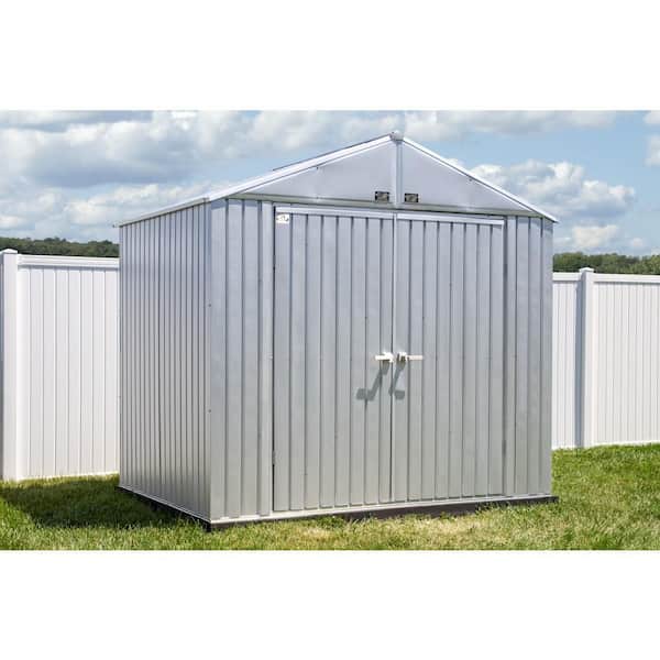 Elite 8 ft. W x 6 ft. D Galvalume Metal Premium Vented Corrosion Resistant Steel Storage Shed 46 sq. ft.