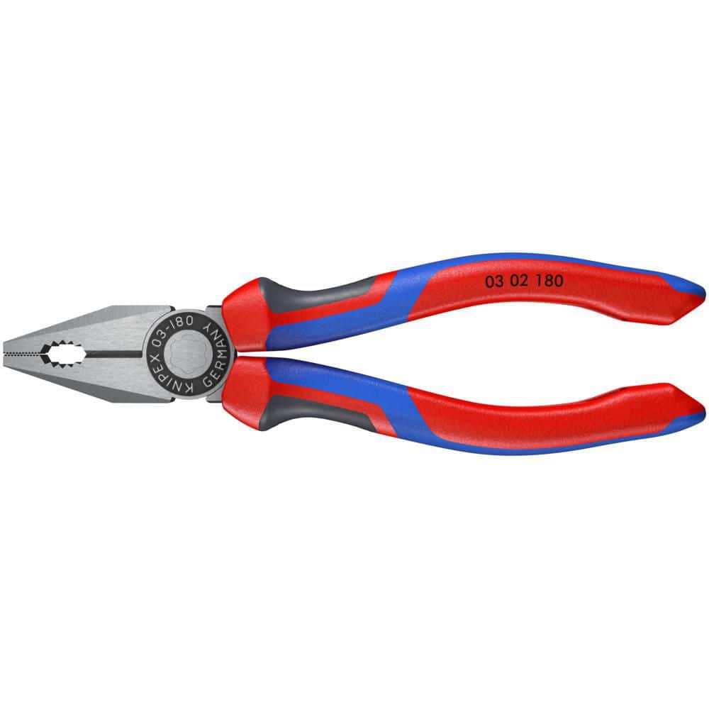 KNIPEX 7-1/4 in. Combination Pliers with Comfort Grip 03 02 180