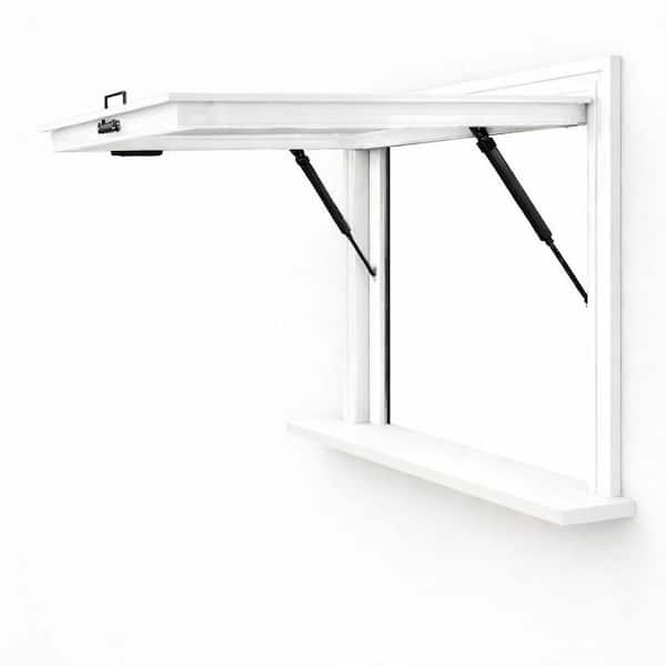 47.5 in. x 47.5 in. White Aluminum Low-E Double-Pane Clear Glass Awning Window without Bottom Frame