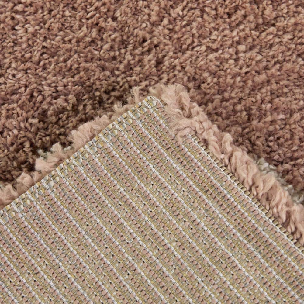Arley Pink and White Bunny Pattern Synthetic Kids Rug