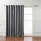 Grey Grommet Blackout Curtain - 100 in. W x 108 in. L