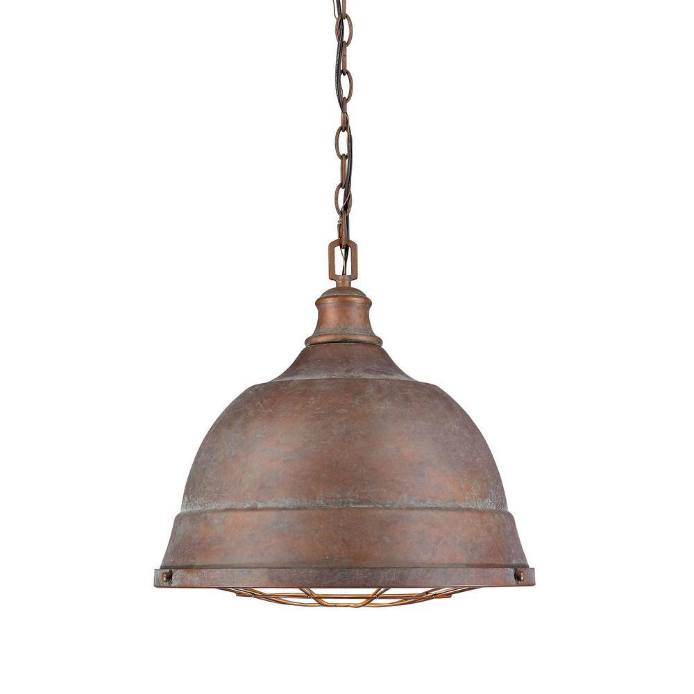 copper patina light fixture