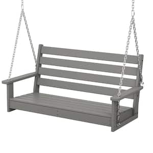 Grant Park 48 in. 2-Person Slate Grey HDPE Plastic Swing