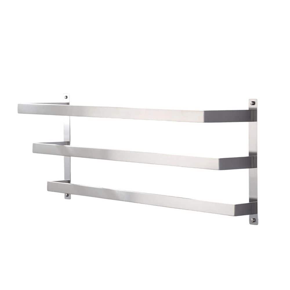SUS 304 Stainless Steel 3-Tier Wall Mount Towel Rack in Brushed Nickel, 32 in. with Concealed Mounting Hardware price history on PriceWatchPro
