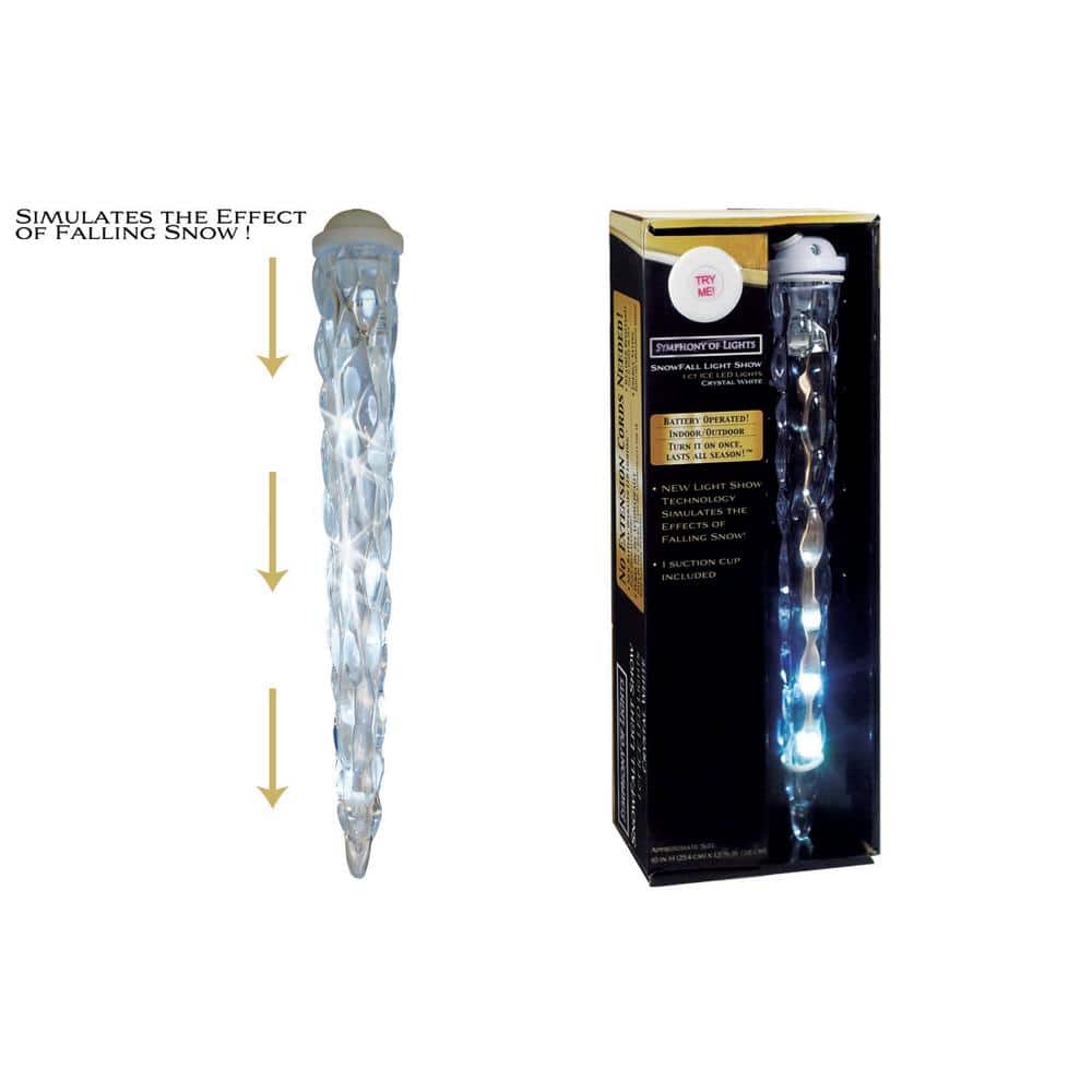 13 in. 1-Count Pure White Christmas LED Snowfall