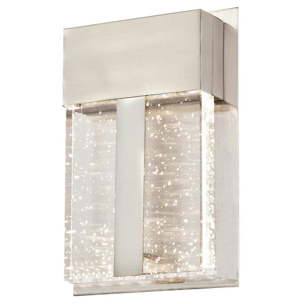 Westinghouse Cava II 1-Light Brushed Nickel Outdoor Integrated LED Wall Lantern Sconce