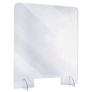 ⅛” Thick Sneeze Guard Clear Acrylic 35.5/"W x 23.5/"H x 10/"D