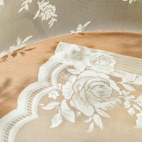 52x84 Inches Lace Floral Sheer Curtains,Rod Pocket Light Filtering