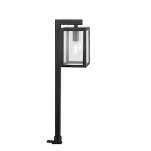 Low Voltage Matte Black Hardwired Weather Resistant Finish Clear Glass Path Light LED