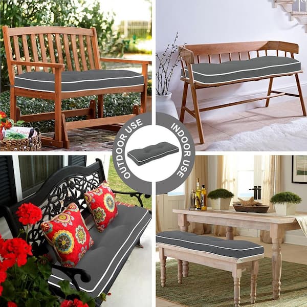 Angel Sar 36 x 14 Rectangle Water-Resistant Outdoor Bench