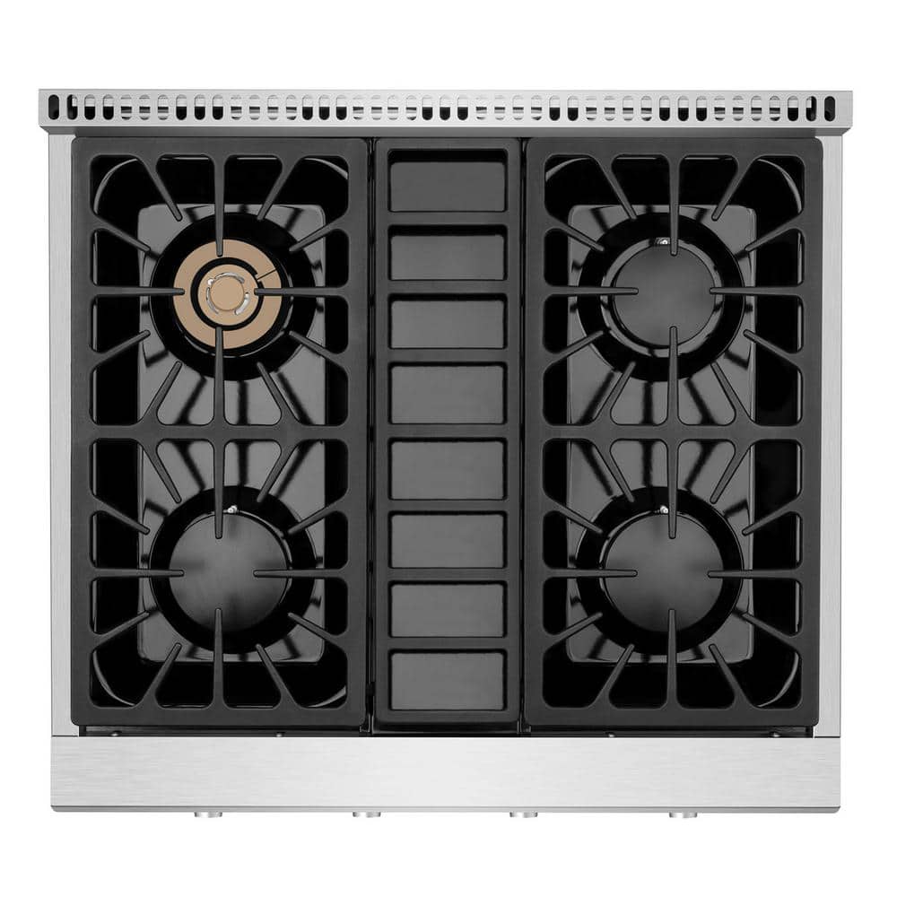 Empava 30 in. Gas Cooktop in Stainless Steel with 4 Burners including Power Burners, Silver
