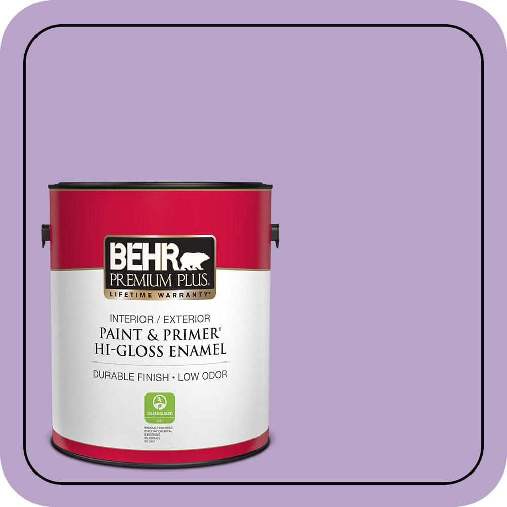 1 gal. #650B-4 Violet Fields Hi-Gloss Enamel Interior/Exterior Paint & Primer price history on PriceWatchPro
