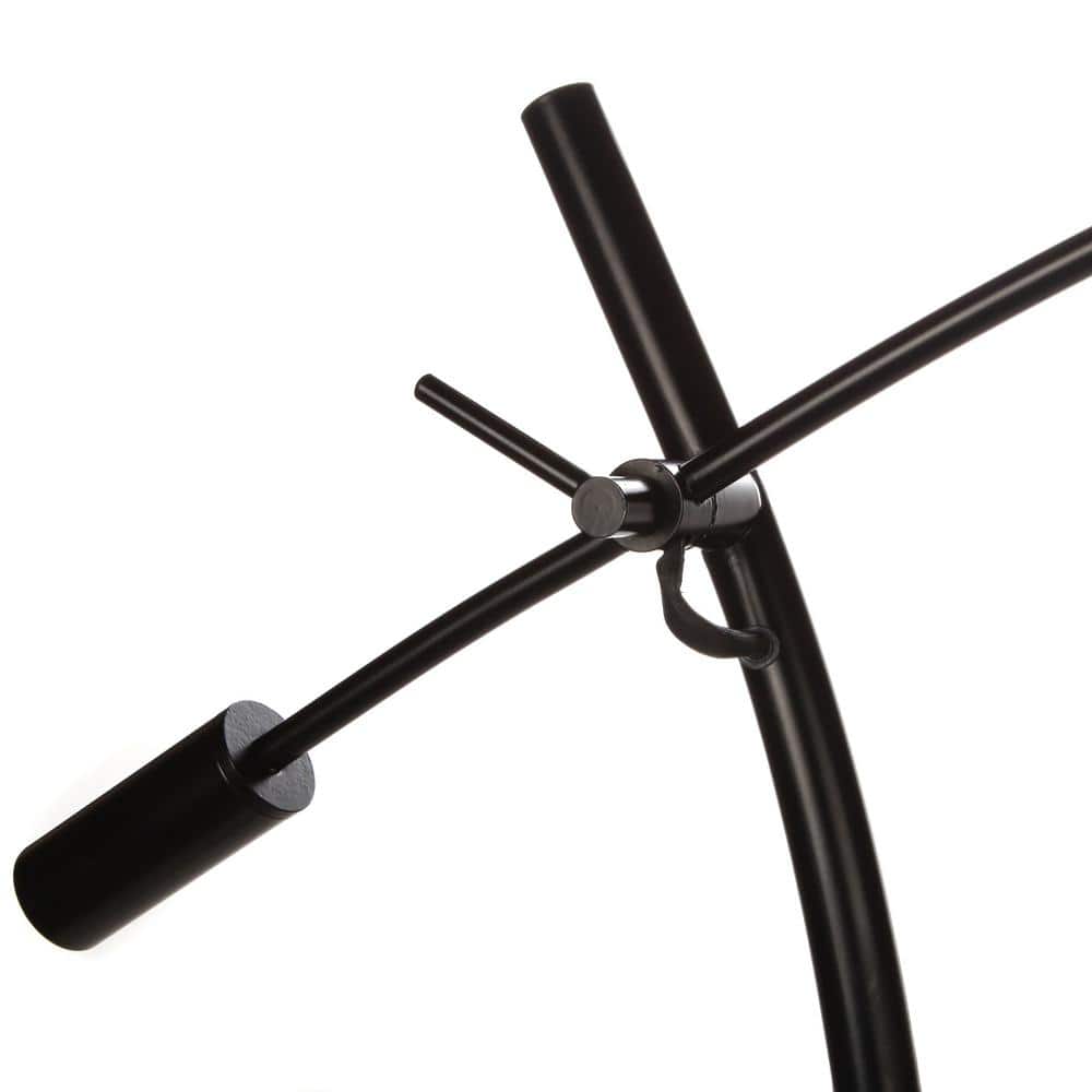 Brightech Grayson Modern Arc LED Floor Lamp - Adjustable Height, Black