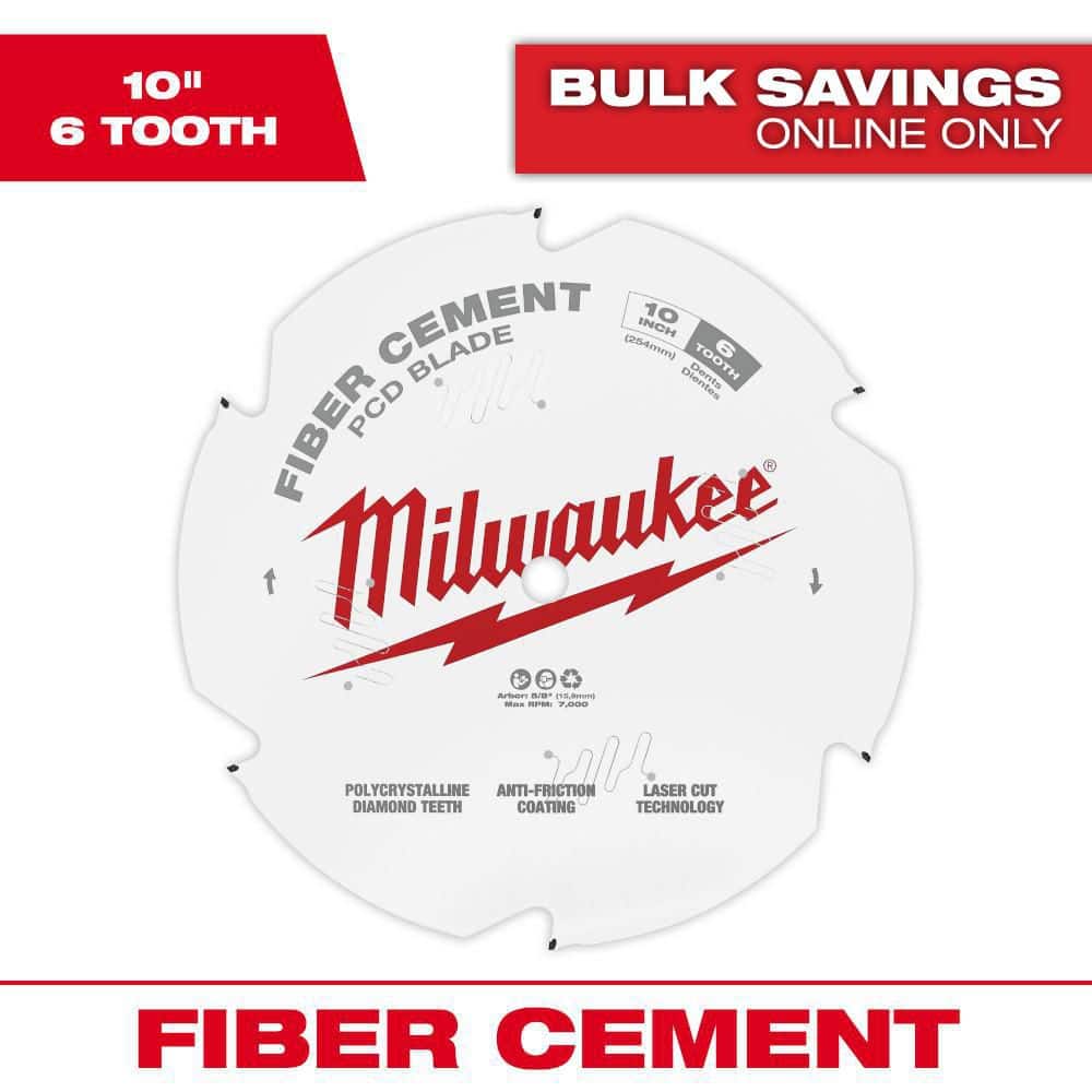 10 in. x 6-Tooth Polycrystalline Diamond (PCD) Tipped Fiber Cement Cutting Saw Blade price history on PriceWatchPro