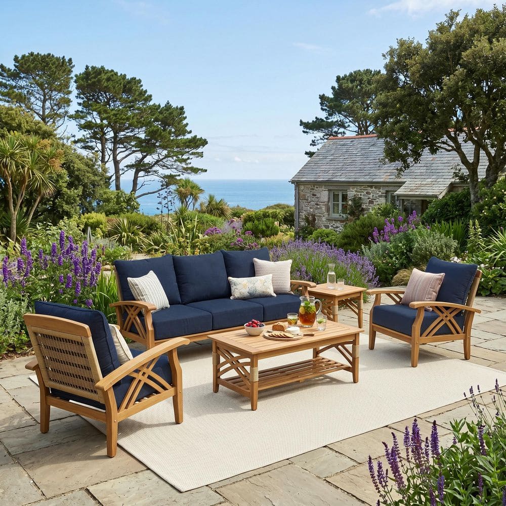 Cambridge Casual Carmel 5-Piece Premium Indonesia Teak Wood Patio