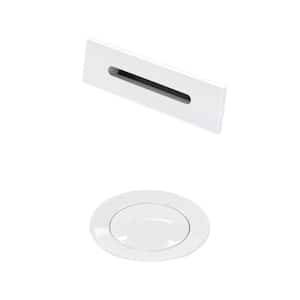 Pop-Up Drain Trim Kit with Overflow Plate, Shiny White