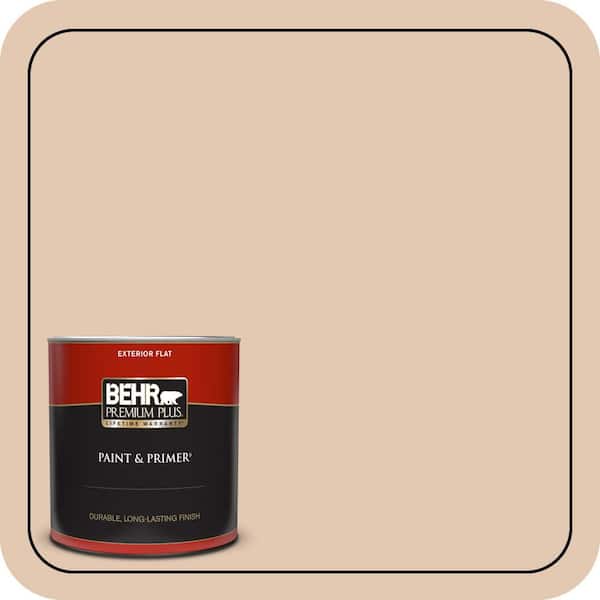 BEHR PREMIUM PLUS 1 qt. #S230-2 Mesquite Powder Flat Exterior Paint & Primer