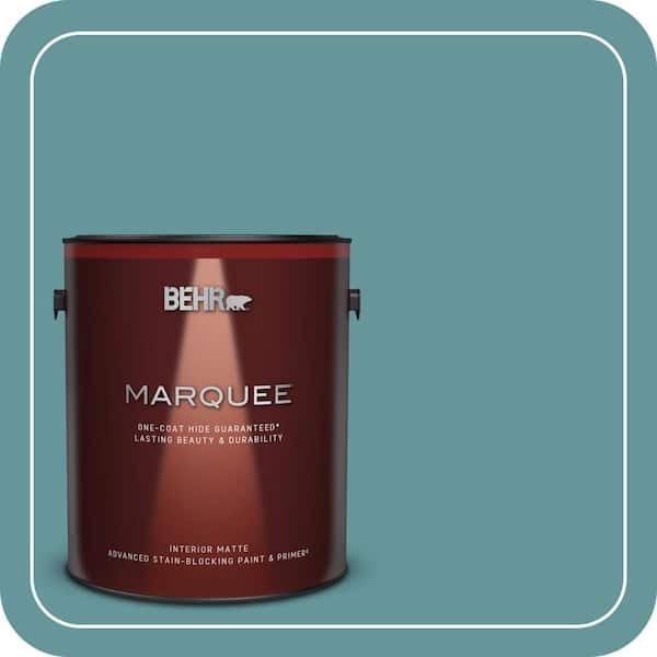 BEHR MARQUEE 1 gal. #MQ6-33 Vintage Teal One-Coat Hide Matte Interior Paint & Primer