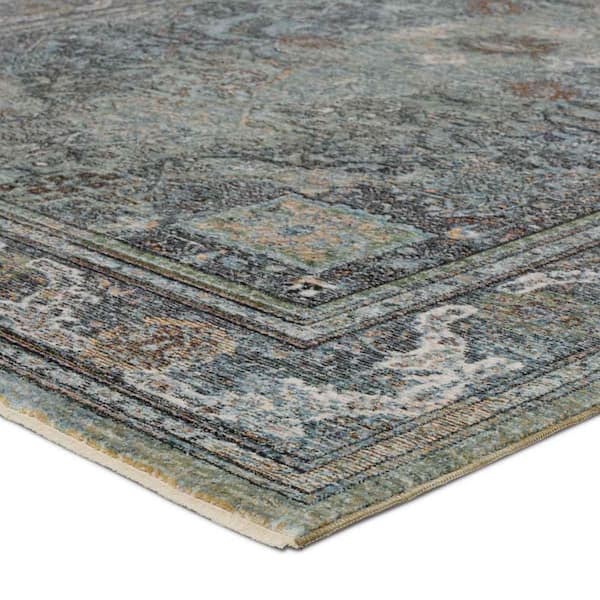 Asgre Blue 3 ft. x 8 ft. Medallion Area Rug