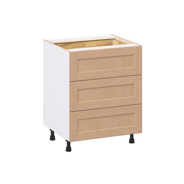 Lakewood Sugar Cookie Shaker Assembled Base Kitchen Cabinet with 4 Drawers (27 in. W x 34.5 in. H x 24 in. D)