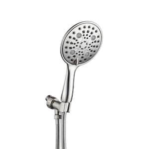 6-Spray Patterns Wall Mount 2.5 GPM 6 in. Wall Mount Handheld Shower Head in Brushed Nickel