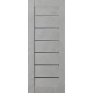 Vona 07-02 28 in. x 80 in. Solid Core 6 Lite Frosted Glass Light Urban Finished Wood Composite Interior Door Slab