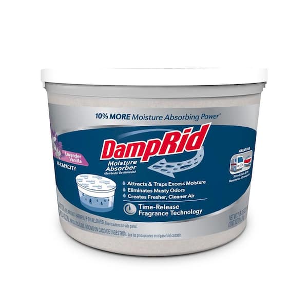 DampRid 2 lb. 15.5 oz. Hi-Capacity Moisture Absorber Bucket, Lavender Vanilla