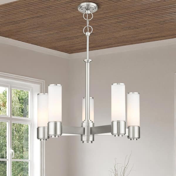 Timbercreek 5-Light Brushed Nickel Dinette Chandelier