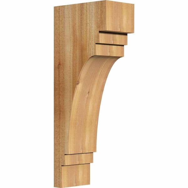 Ekena Millwork 6 in. x 10 in. x 26 in. Western Red Cedar Pescadero Rough Sawn Corbel
