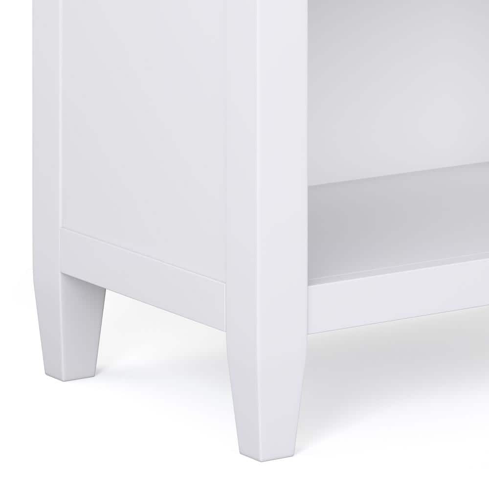 Carlton Transitional Solid Wood 24" Bedside Nightstand in Light Golden Brown