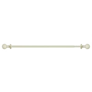 Innovative Kerry 28 in. - 48 in. Adjustable 3/4 in. Single Wrap Around Curtain Rod in White Kerry Finials