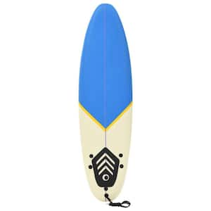 Surfboard 66.9 in. Blue and Cream