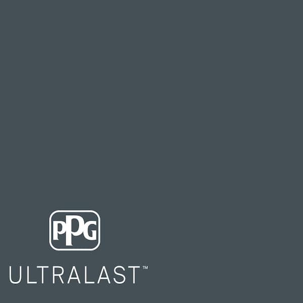 PPG UltraLast 1 qt. #PPG1035-7 Obsidian Semi-Gloss Interior Paint and Primer