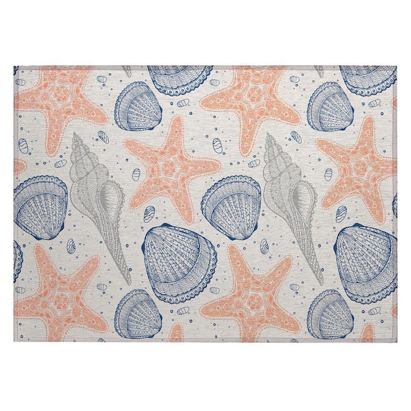Addison Rugs Surfside Beige 1 ft. 8 in. x 2 ft. 6 in. Geometric Indoor/Outdoor Area Rug