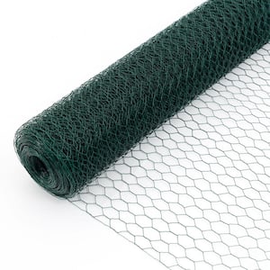 Anky 3.6 ft. W x 157.48 ft. L Large Size Galvanized Hexagonal Floral Green Chicken Wire, Large Chicken Coop Wire Fencing