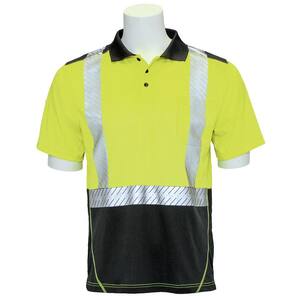 9100SBSEG Men's 5X High Visibility Lime Moisture Wicking Polo Shirt