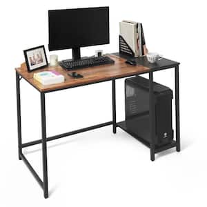 47 in. Home Office Desk, Study Writing Desk with 2-Tier Storage Shelves