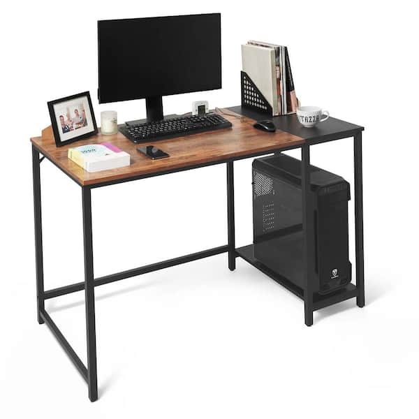 Study Table : 47 Inch Home Office Desk & Computer Table with Storage Shelves