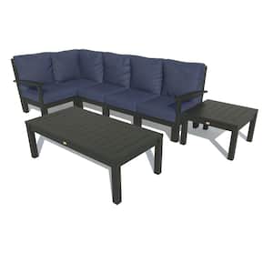 Bespoke Deep Seating 7-Piece Plastic Outdoor Sectional Set, Conversation Table, Side Table with Cushions
