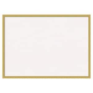 Svelte Polished Gold Wood White Corkboard 29 in. x 21 in. Bulletin Board Memo Board