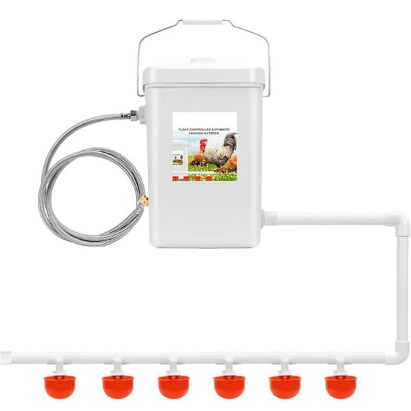 N/A 3 Gal. Automatic Poultry Waterer Float Controlled Dispenser with Hose Attachment for Chickens Ducks Geese Turkeys