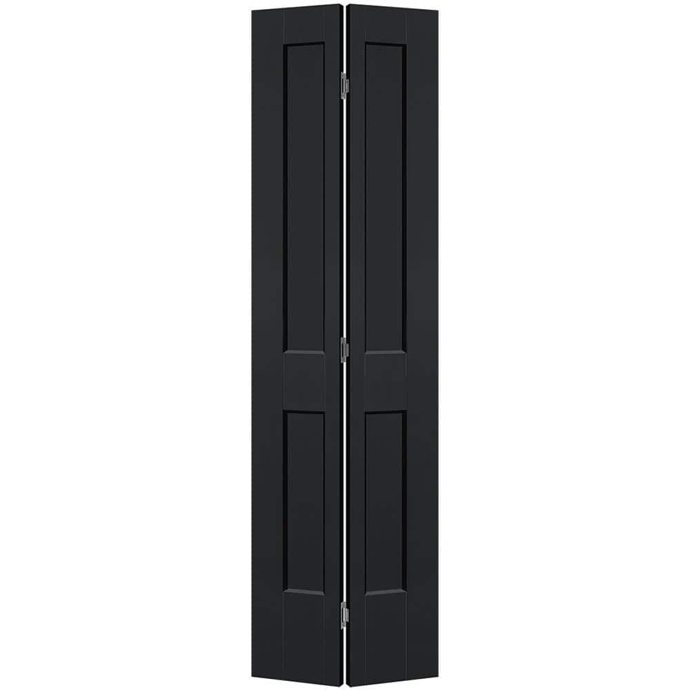 Masonite 24 in. x 80 in. 2-Panel Logan Hollow Core Jet Black