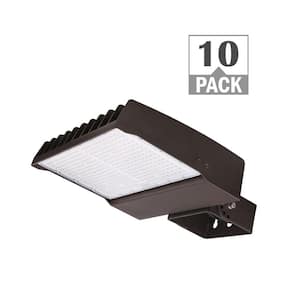 600-Watt Equivalent Bronze Integrated LED Flood Light Adjustable 13300-30750 Lumens and CCT with Photocell (10-Pack)