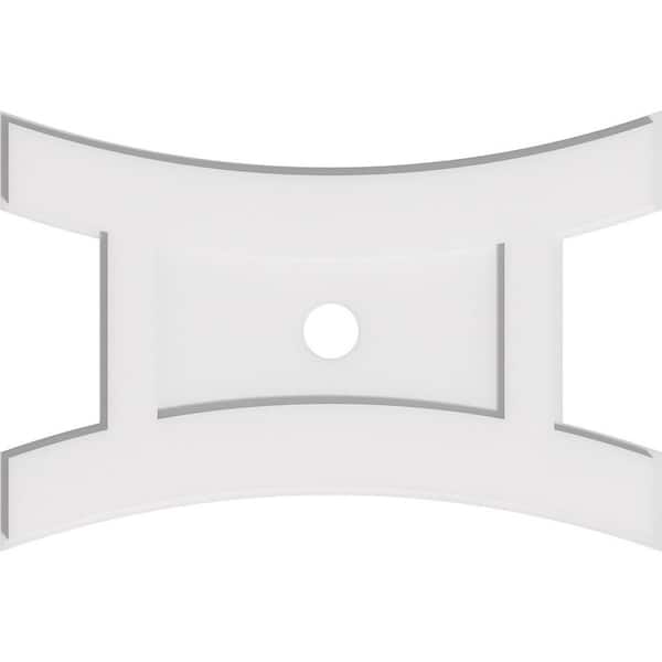 Ekena Millwork 24 in. W x 16 in. H x 2 in. ID x 1 in. P Haven Architectural Grade PVC Contemporary Ceiling Medallion