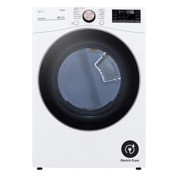 7.4 Cu. Ft. Vented SMART Stackable Electric Dryer in White with TurboSteam and Sensor Dry Technology